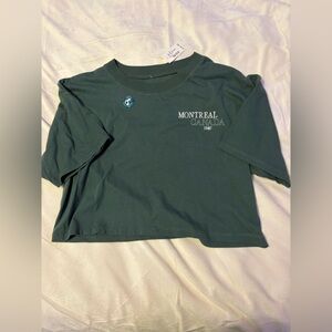 NWT Aeropostale Green Cut Off T-Shirt